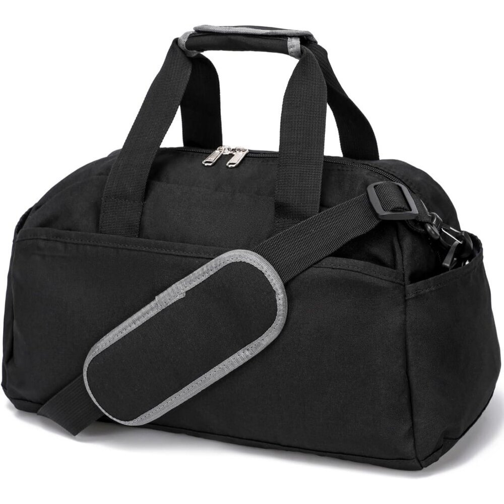 Women Black Small 14 inch Mini Duffel Carry On Lightweight Small Duffle Bags